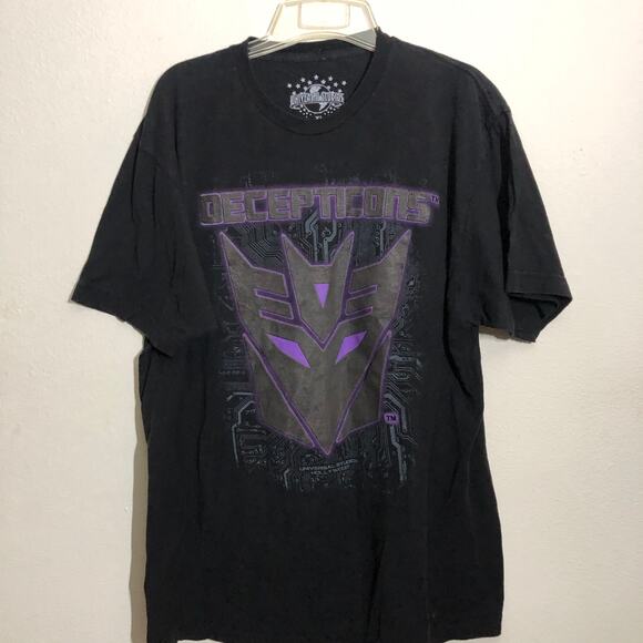 Transformers Decepticons Black and Purple Sz XL T Shirt Universal Studios - Picture 1 of 8